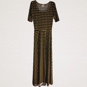 LuLaRoe Navy Scottie dog maxi dress, Ana SZ XS